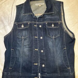 Chico's Dark Blue Denim Vest